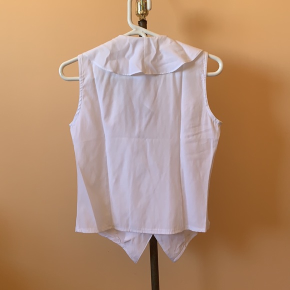 White Ruffled Collar Top - Picture 4 of 4